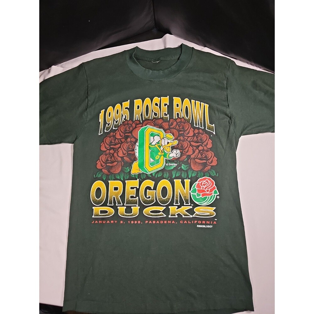 Vintage Single Stitch Oregon Ducks T Shirt Small 1995 Rose Bowl 90's Graphic